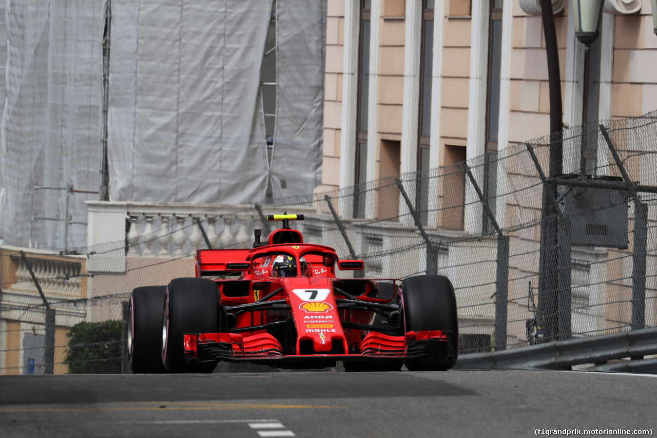 GP MONACO, 23.05.2018 - Prove Libere 1, Kimi Raikkonen (FIN) Ferrari SF71H