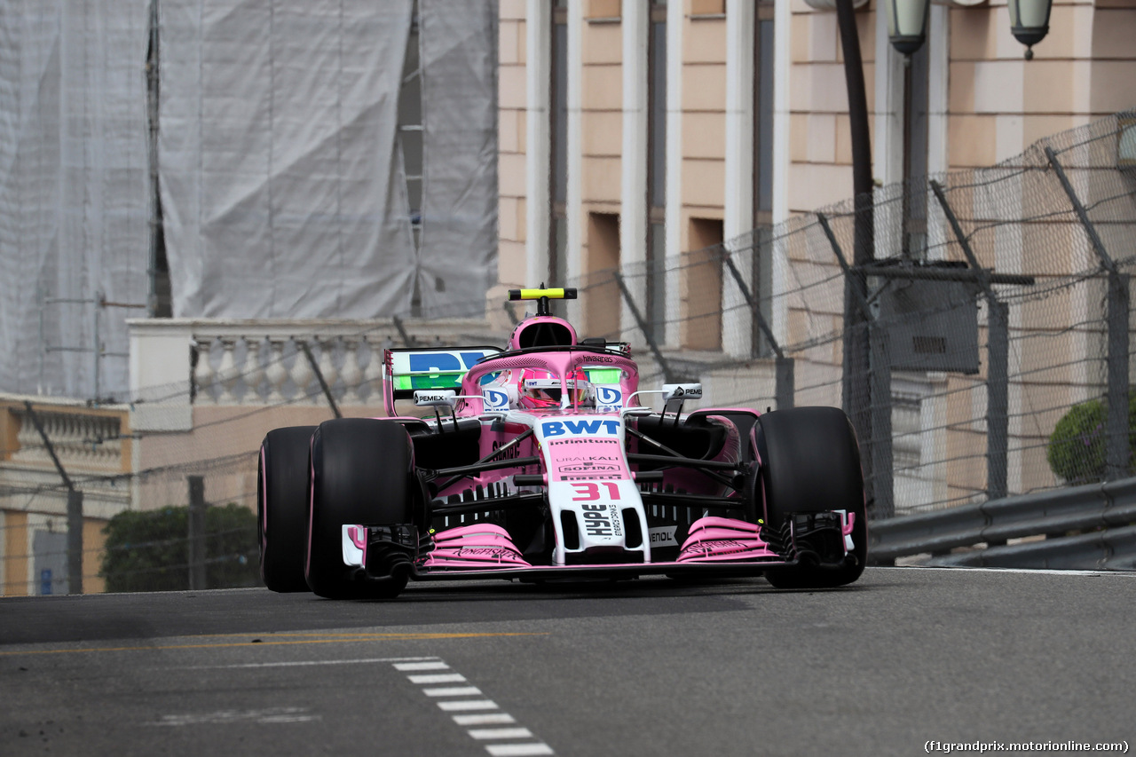 GP MONACO, 23.05.2018 - Prove Libere 1, Esteban Ocon (FRA) Sahara Force India F1 VJM11