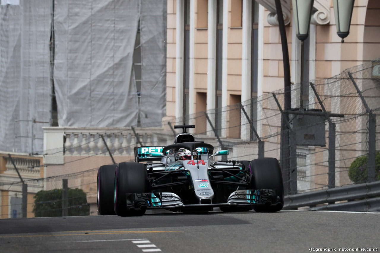 GP MONACO, 23.05.2018 - Prove Libere 1, Lewis Hamilton (GBR) Mercedes AMG F1 W09