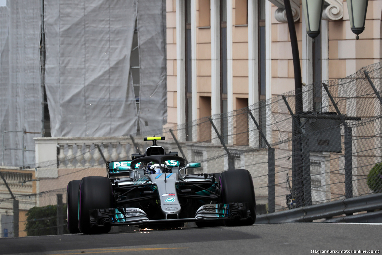 GP MONACO, 23.05.2018 - Prove Libere 1, Valtteri Bottas (FIN) Mercedes AMG F1 W09