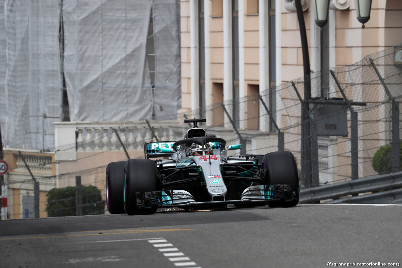 GP MONACO, 23.05.2018 - Prove Libere 1, Lewis Hamilton (GBR) Mercedes AMG F1 W09