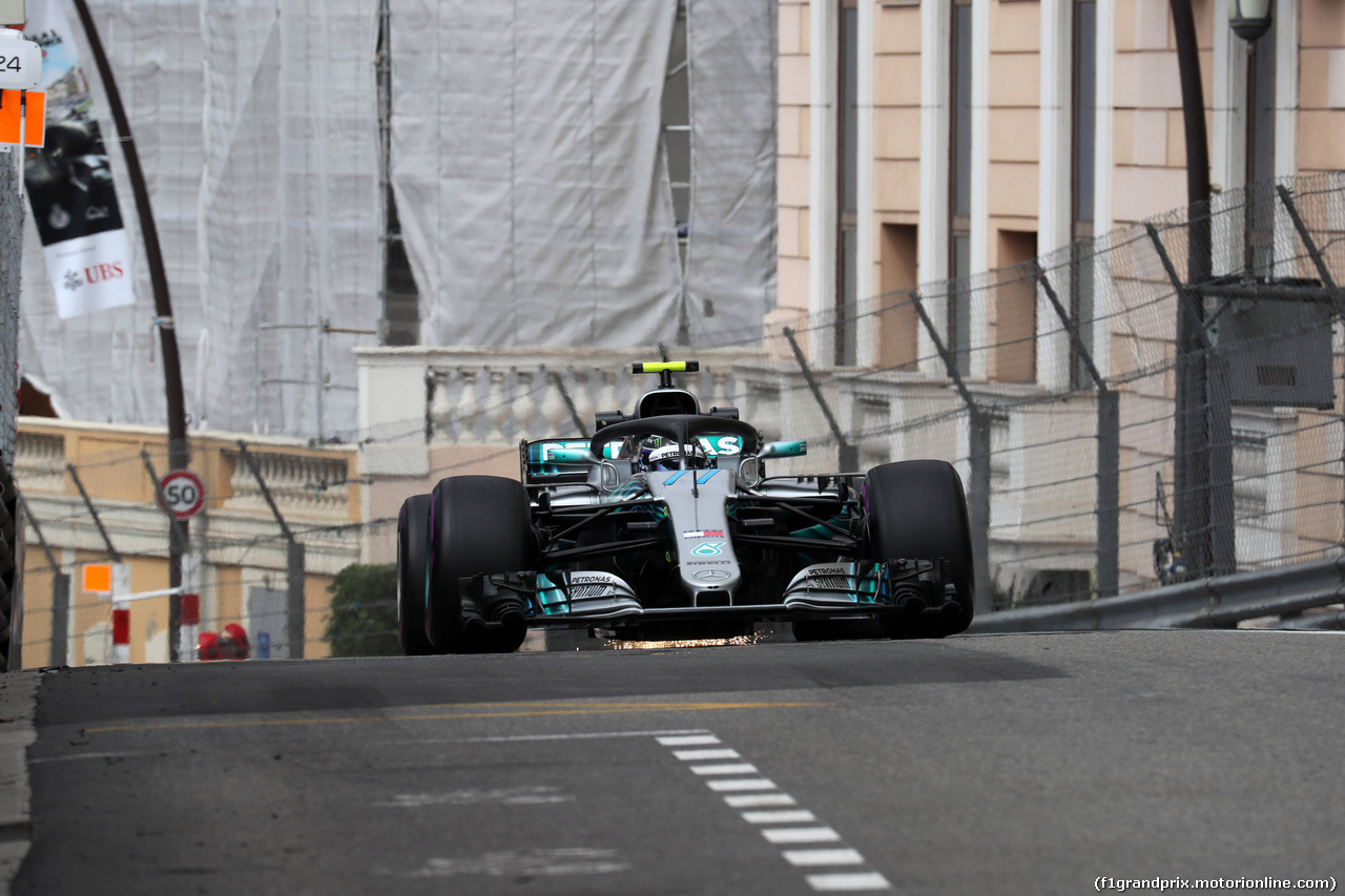 GP MONACO, 23.05.2018 - Prove Libere 1, Valtteri Bottas (FIN) Mercedes AMG F1 W09