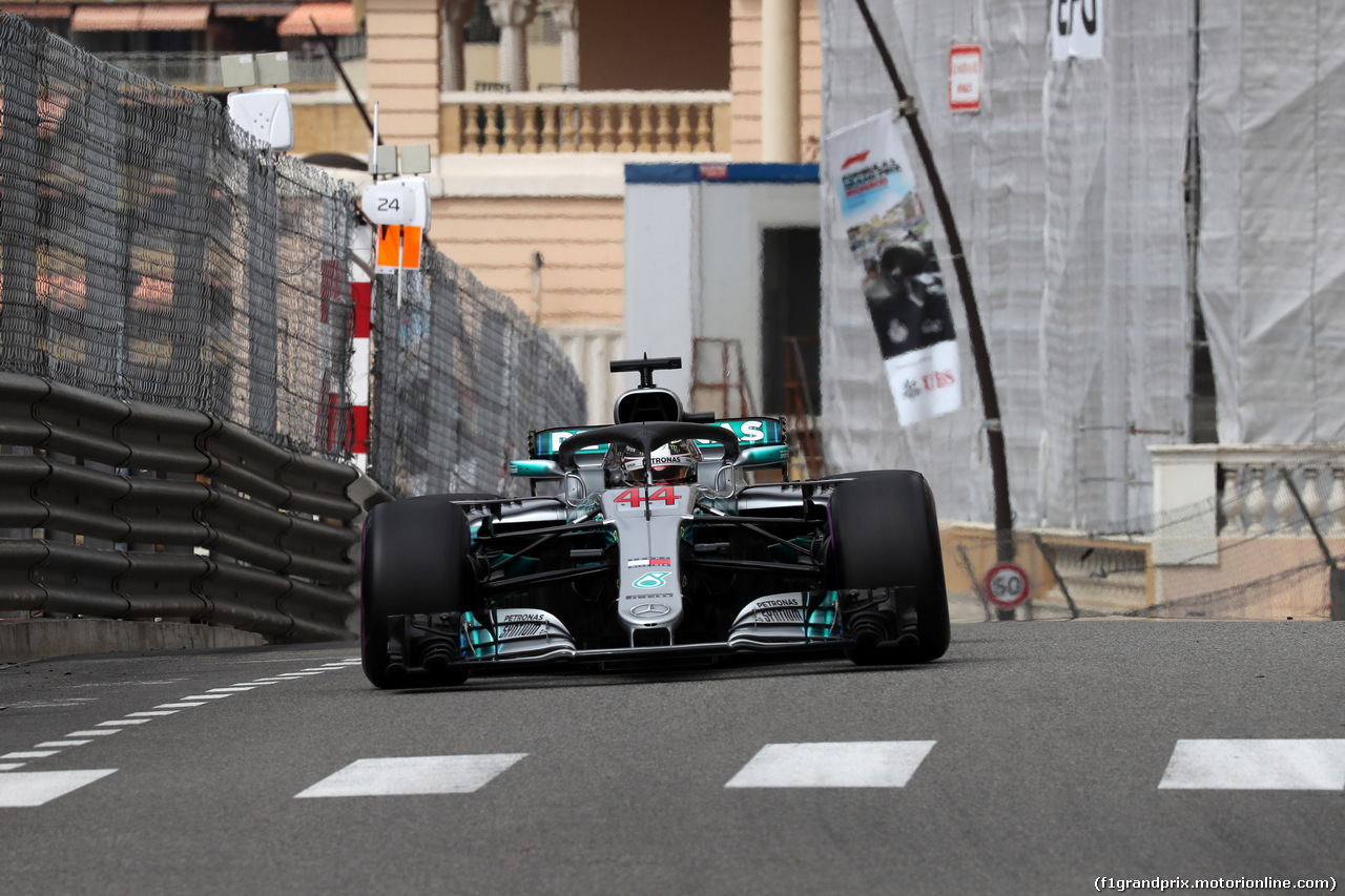 GP MONACO, 23.05.2018 - Prove Libere 1, Lewis Hamilton (GBR) Mercedes AMG F1 W09