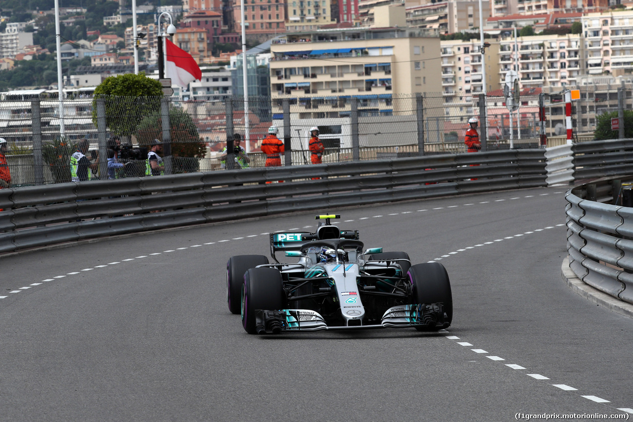 GP MONACO, 23.05.2018 - Prove Libere 1, Valtteri Bottas (FIN) Mercedes AMG F1 W09