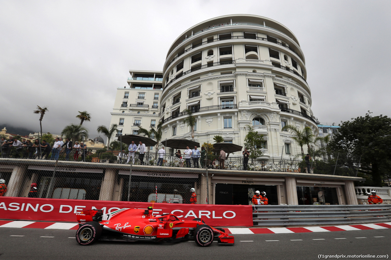 GP MONACO, 23.05.2018 - Prove Libere 1, Kimi Raikkonen (FIN) Ferrari SF71H