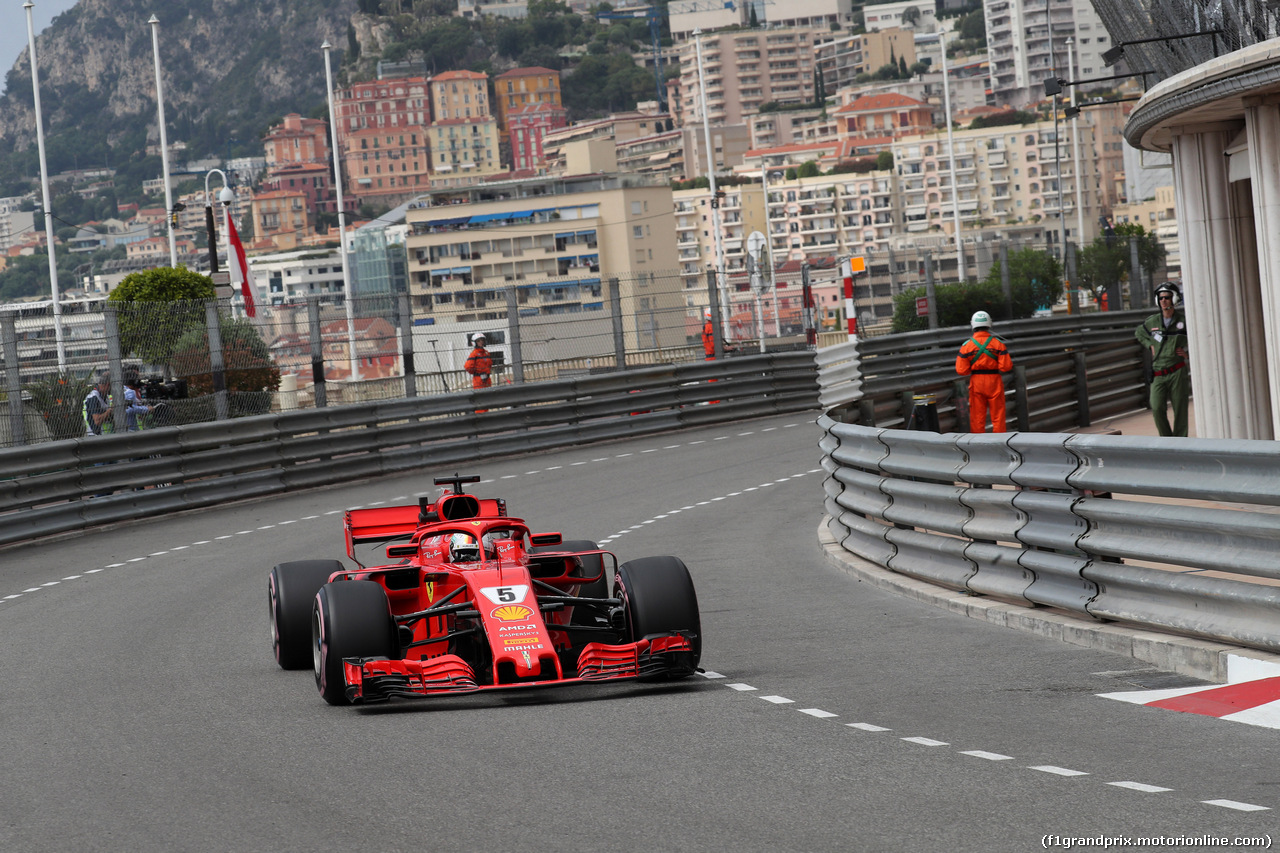 GP MONACO, 23.05.2018 - Prove Libere 1, Sebastian Vettel (GER) Ferrari SF71H