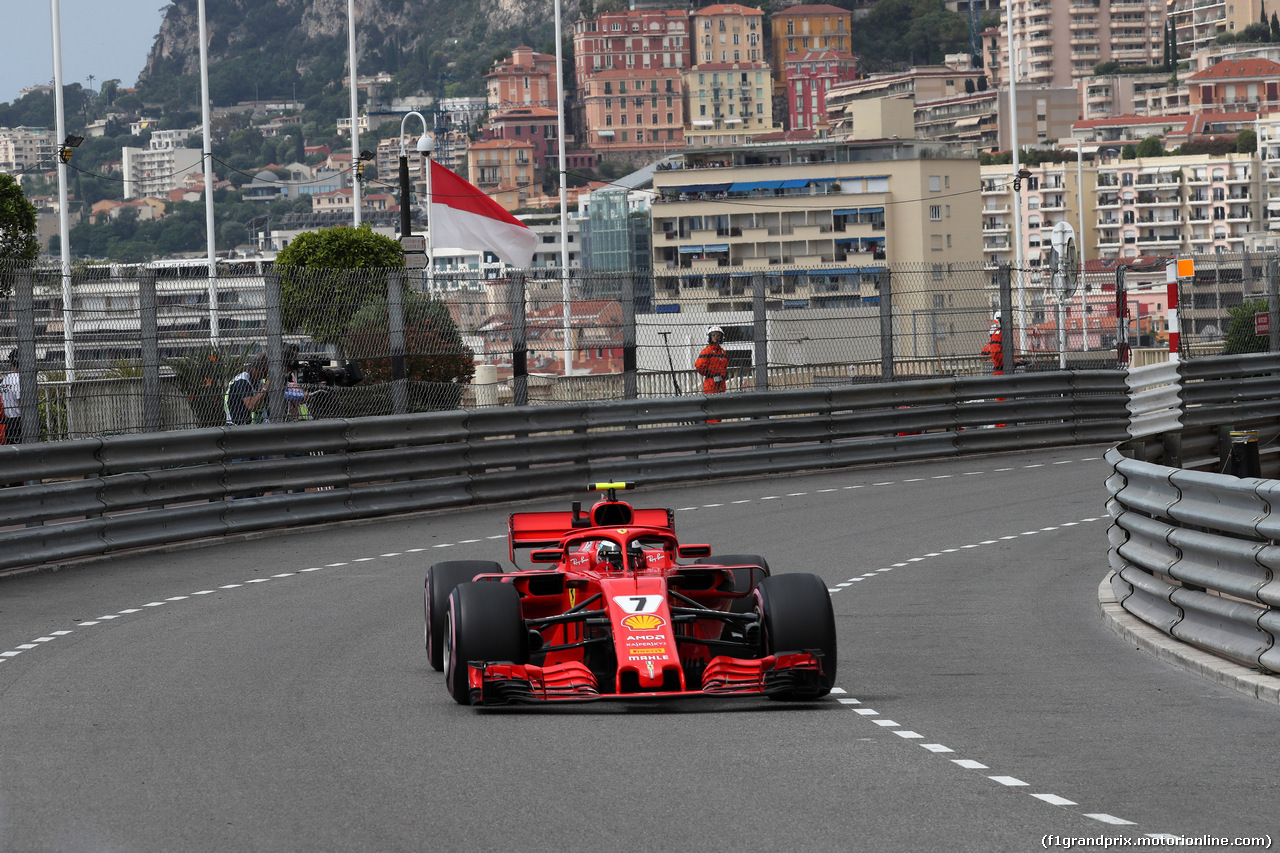 GP MONACO, 23.05.2018 - Prove Libere 1, Kimi Raikkonen (FIN) Ferrari SF71H