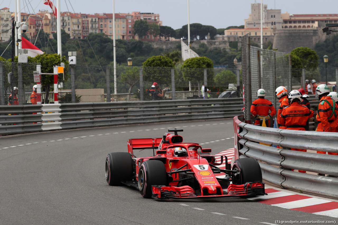 GP MONACO, 23.05.2018 - Prove Libere 1, Sebastian Vettel (GER) Ferrari SF71H