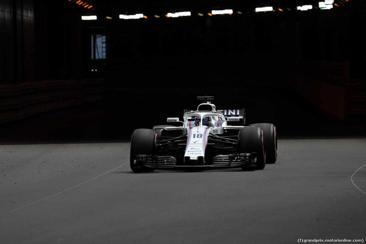 GP MONACO, 23.05.2018 - Prove Libere 1, Lance Stroll (CDN) Williams FW41