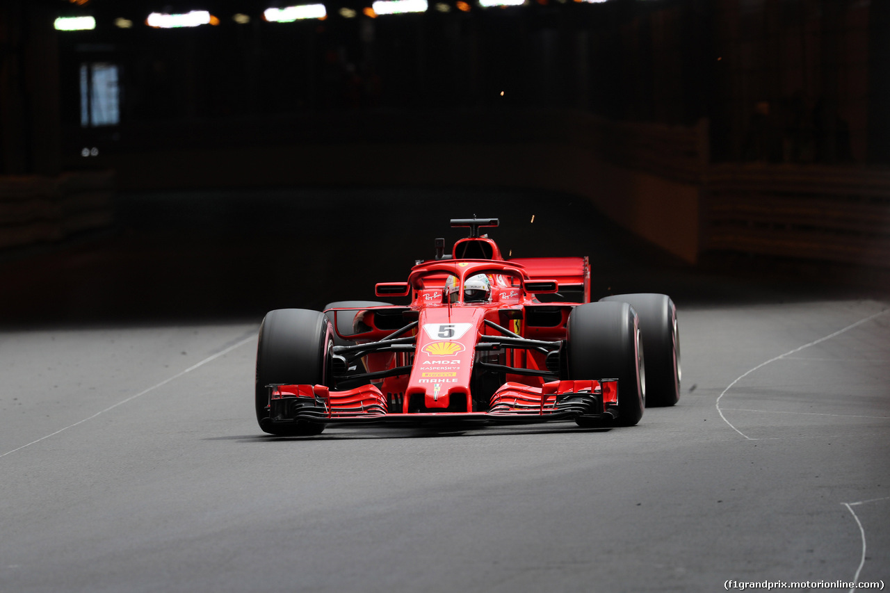 GP MONACO, 23.05.2018 - Prove Libere 1, Sebastian Vettel (GER) Ferrari SF71H