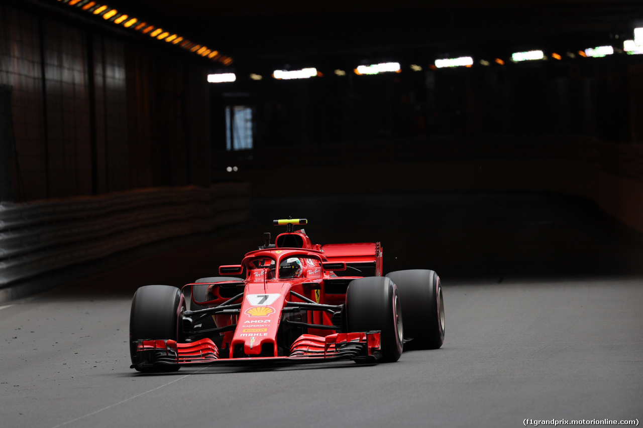 GP MONACO, 23.05.2018 - Prove Libere 1, Kimi Raikkonen (FIN) Ferrari SF71H