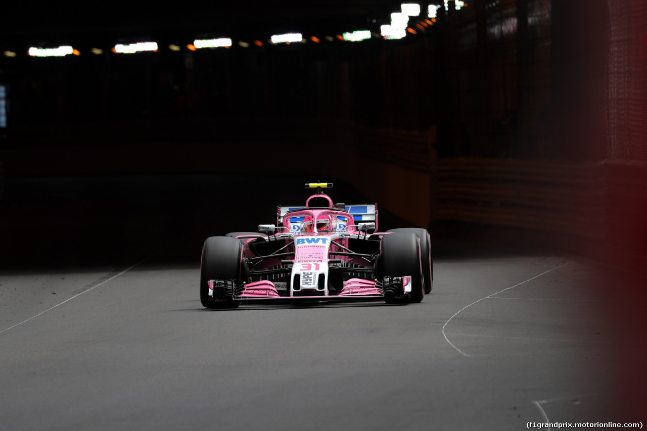 GP MONACO, 23.05.2018 - Prove Libere 1, Esteban Ocon (FRA) Sahara Force India F1 VJM11