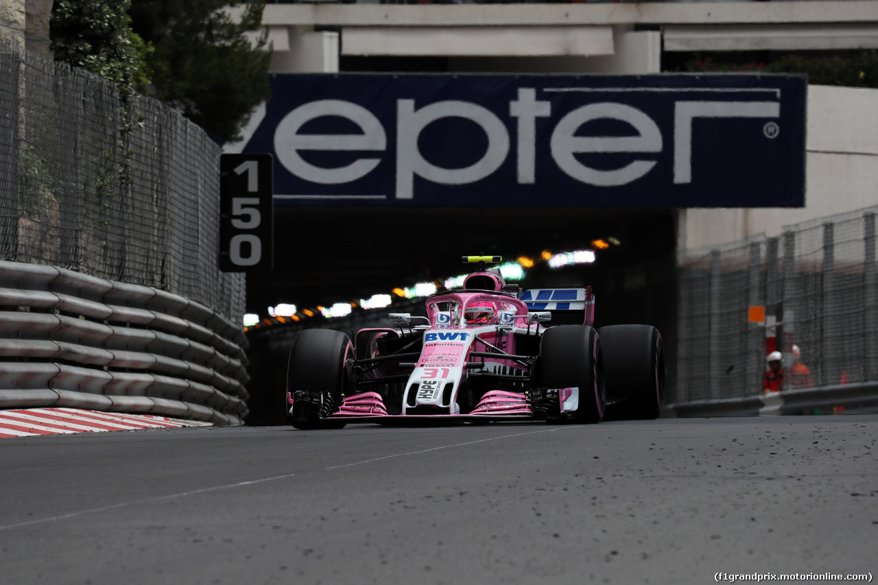 GP MONACO, 23.05.2018 - Prove Libere 1, Esteban Ocon (FRA) Sahara Force India F1 VJM11