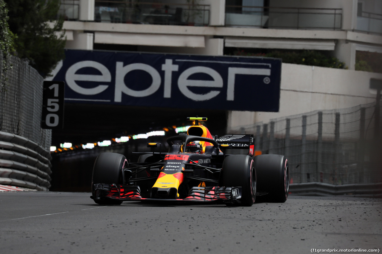 GP MONACO, 23.05.2018 - Prove Libere 1, Max Verstappen (NED) Red Bull Racing RB14