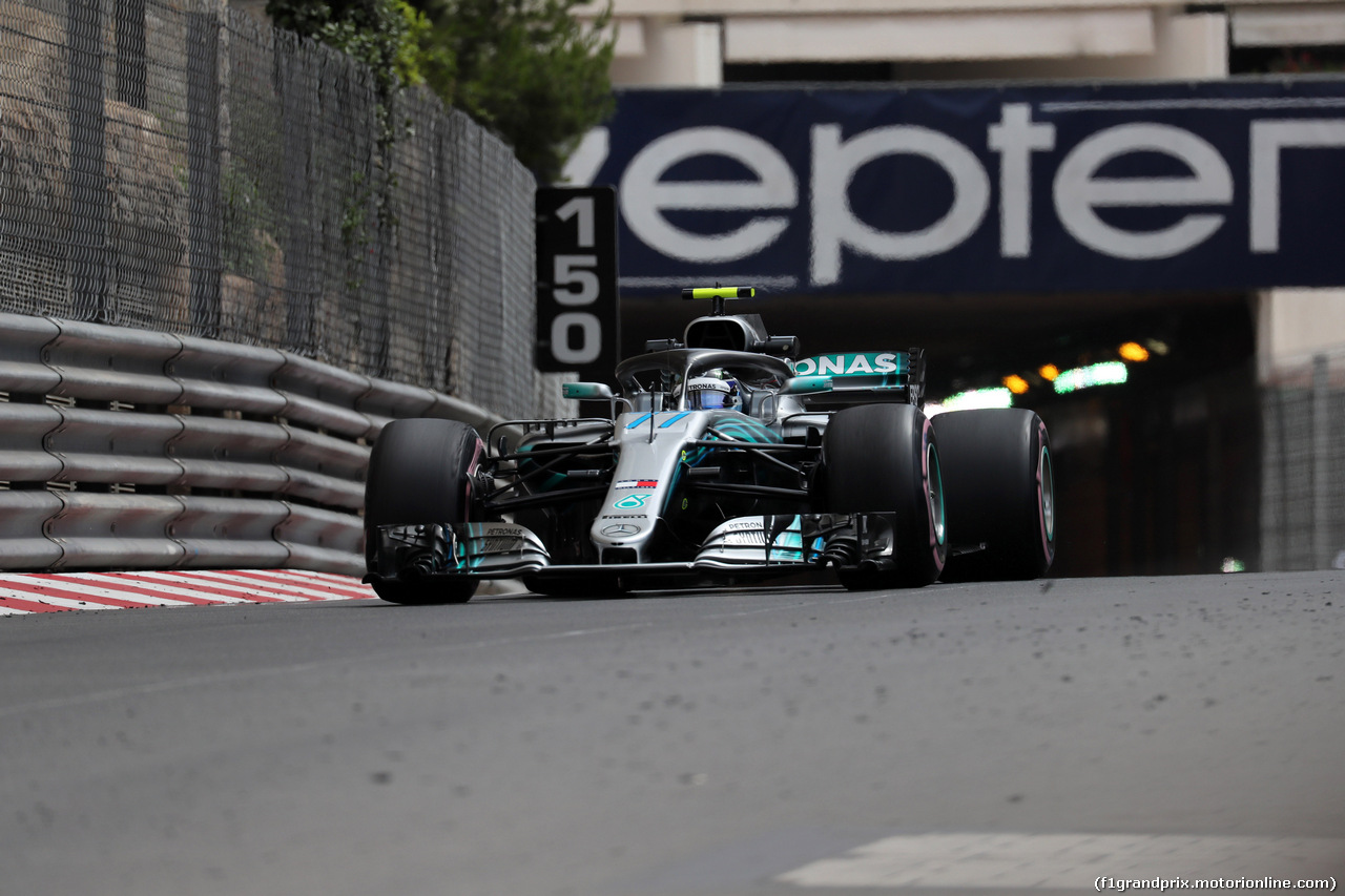 GP MONACO, 23.05.2018 - Prove Libere 1, Valtteri Bottas (FIN) Mercedes AMG F1 W09