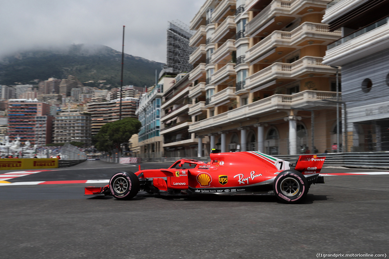 GP MONACO, 23.05.2018 - Prove Libere 1, Kimi Raikkonen (FIN) Ferrari SF71H