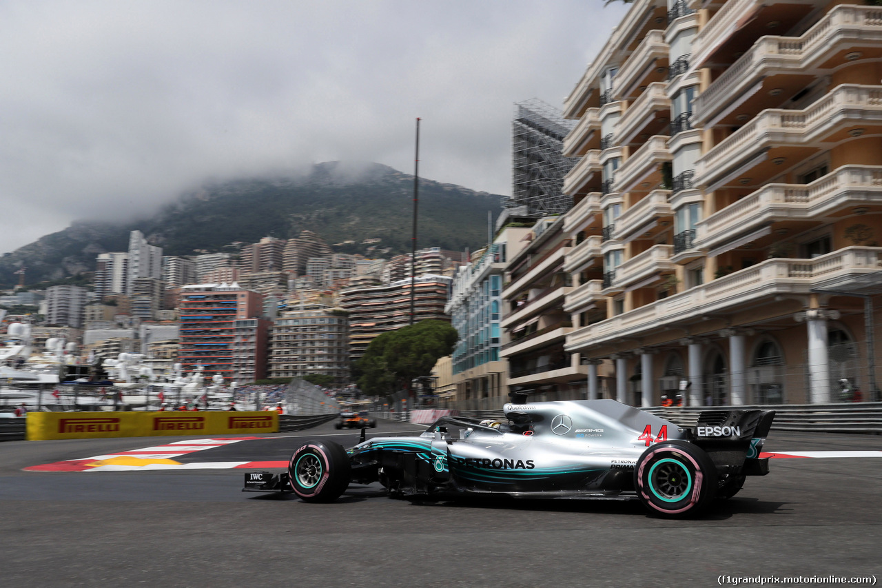 GP MONACO, 23.05.2018 - Prove Libere 1, Lewis Hamilton (GBR) Mercedes AMG F1 W09