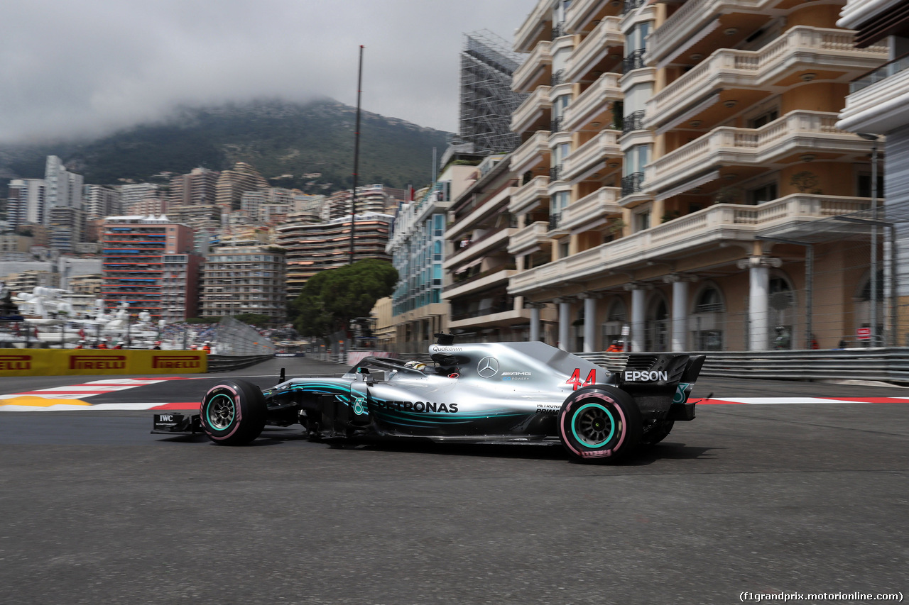 GP MONACO, 23.05.2018 - Prove Libere 1, Lewis Hamilton (GBR) Mercedes AMG F1 W09