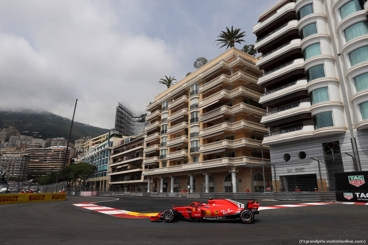 GP MONACO, 23.05.2018 - Prove Libere 1, Kimi Raikkonen (FIN) Ferrari SF71H