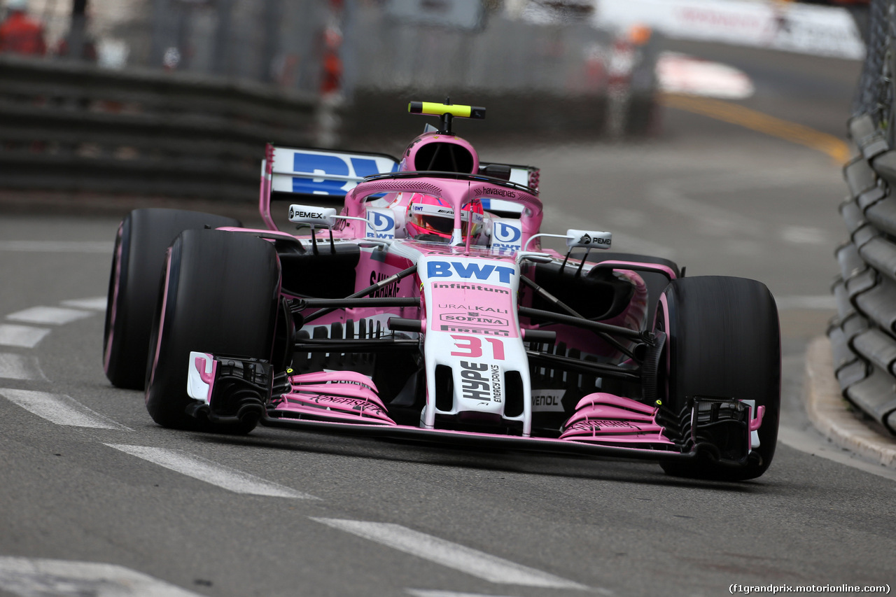 GP MONACO, 23.05.2018 - Prove Libere 1, Esteban Ocon (FRA) Sahara Force India F1 VJM11