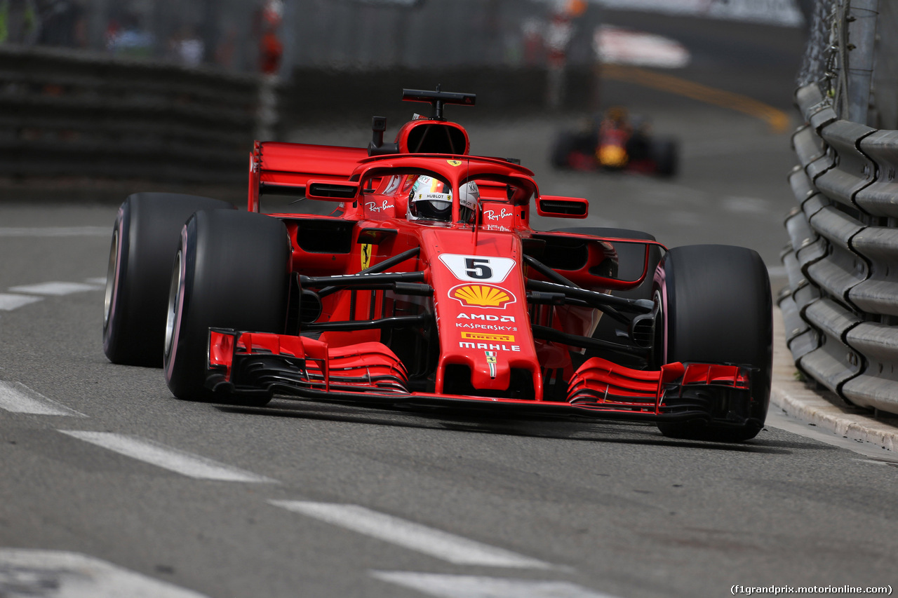 GP MONACO, 23.05.2018 - Prove Libere 1, Sebastian Vettel (GER) Ferrari SF71H