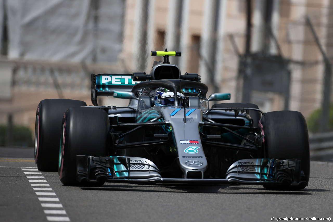 GP MONACO, 23.05.2018 - Prove Libere 1, Valtteri Bottas (FIN) Mercedes AMG F1 W09