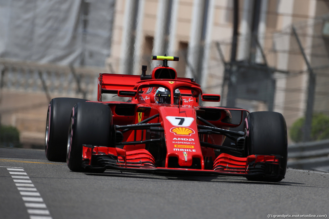 GP MONACO, 23.05.2018 - Prove Libere 1, Kimi Raikkonen (FIN) Ferrari SF71H