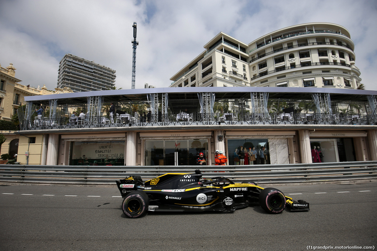 GP MONACO, 23.05.2018 - Prove Libere 1, Nico Hulkenberg (GER) Renault Sport F1 Team RS18