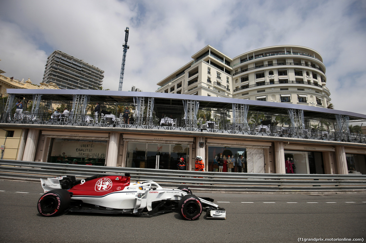 GP MONACO, 23.05.2018 - Prove Libere 1, Marcus Ericsson (SUE) Sauber C37