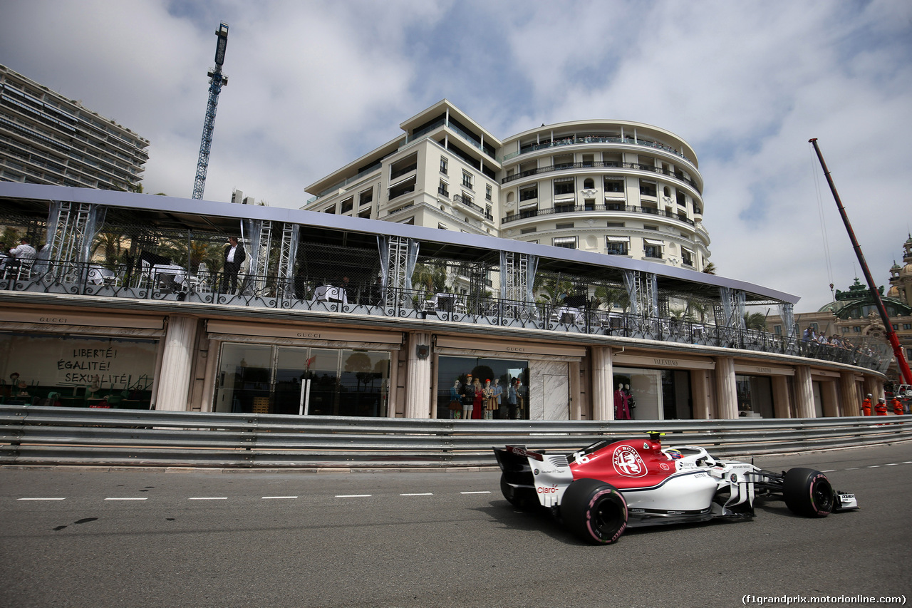 GP MONACO, 23.05.2018 - Prove Libere 1, Charles Leclerc (MON) Sauber C37