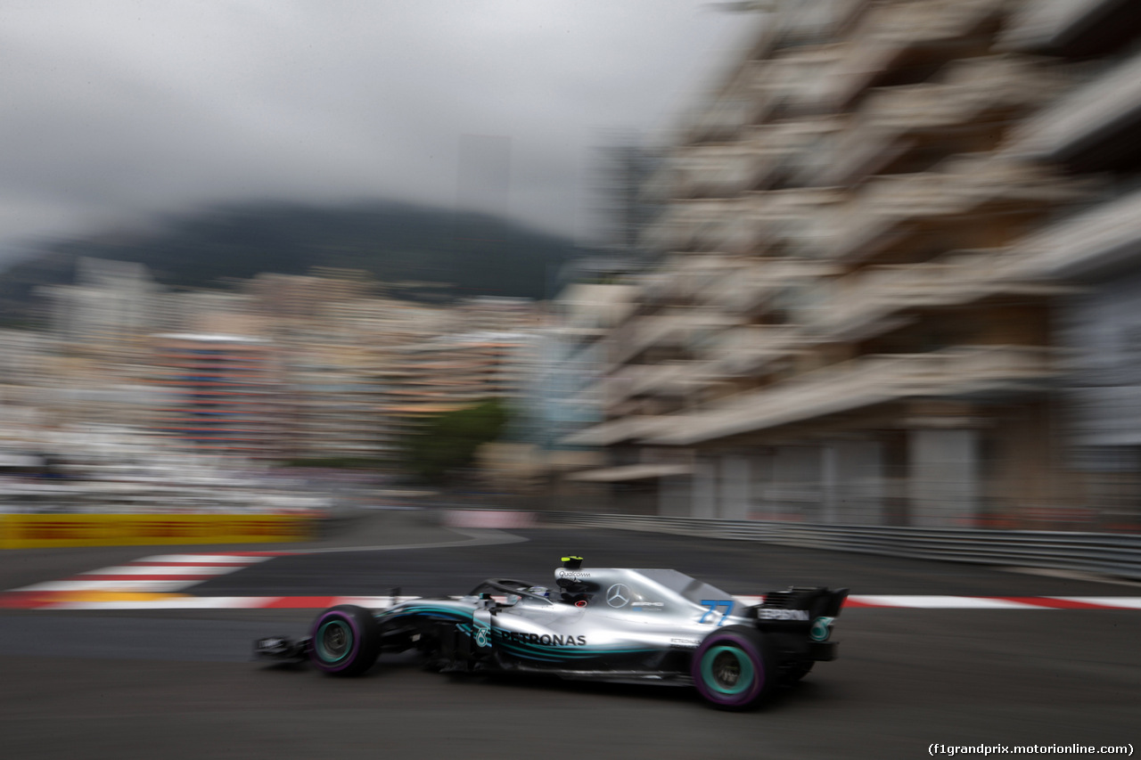 GP MONACO, 24.05.2018 - Prove Libere 1, Valtteri Bottas (FIN) Mercedes AMG F1 W09