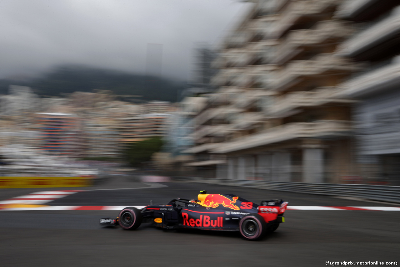 GP MONACO, 24.05.2018 - Prove Libere 1, Max Verstappen (NED) Red Bull Racing RB14