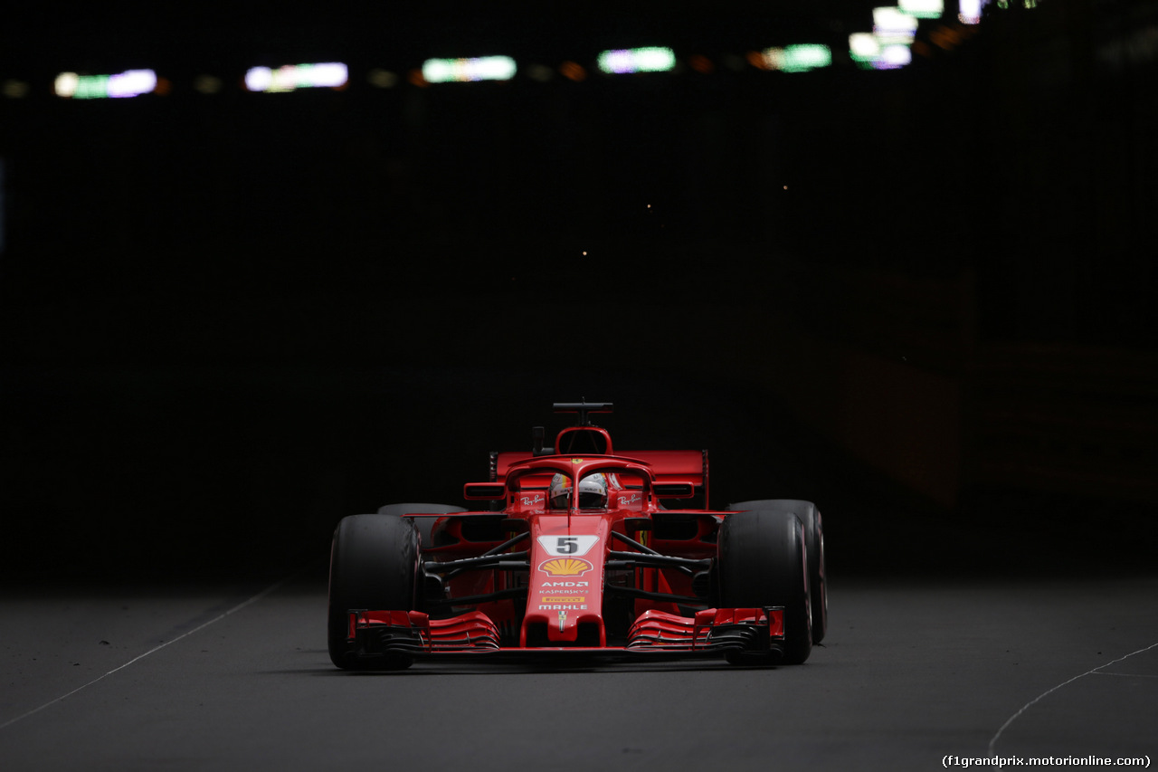 GP MONACO, 24.05.2018 - Prove Libere 1, Sebastian Vettel (GER) Ferrari SF71H