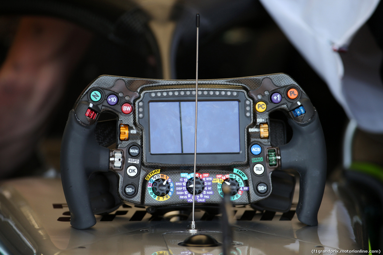 GP MONACO, 24.05.2018 - Prove Libere 1, Mercedes steering wheel