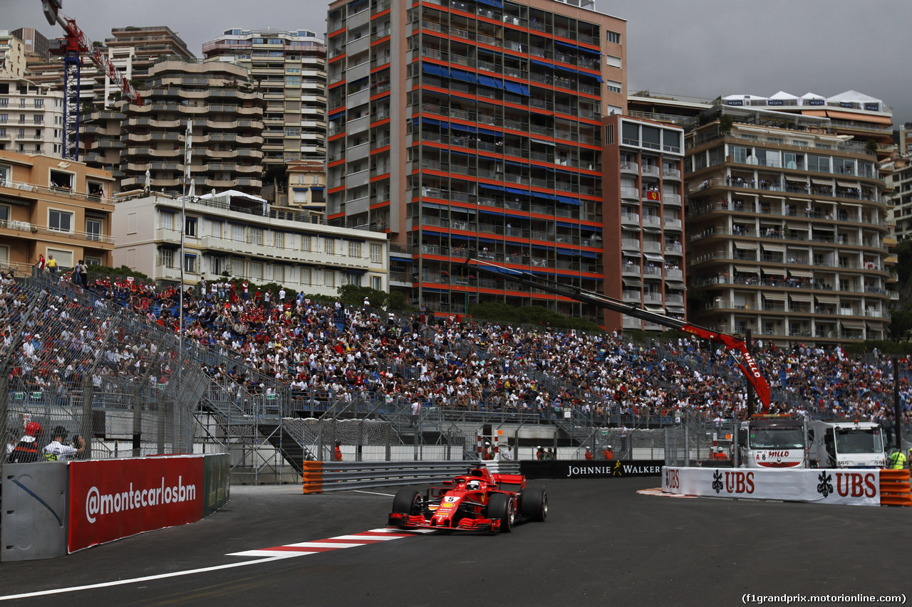 GP MONACO, 24.05.2018 - Prove Libere 1, Sebastian Vettel (GER) Ferrari SF71H