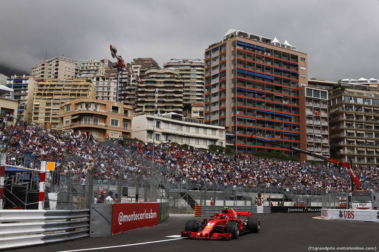 GP MONACO, 24.05.2018 - Prove Libere 1, Kimi Raikkonen (FIN) Ferrari SF71H