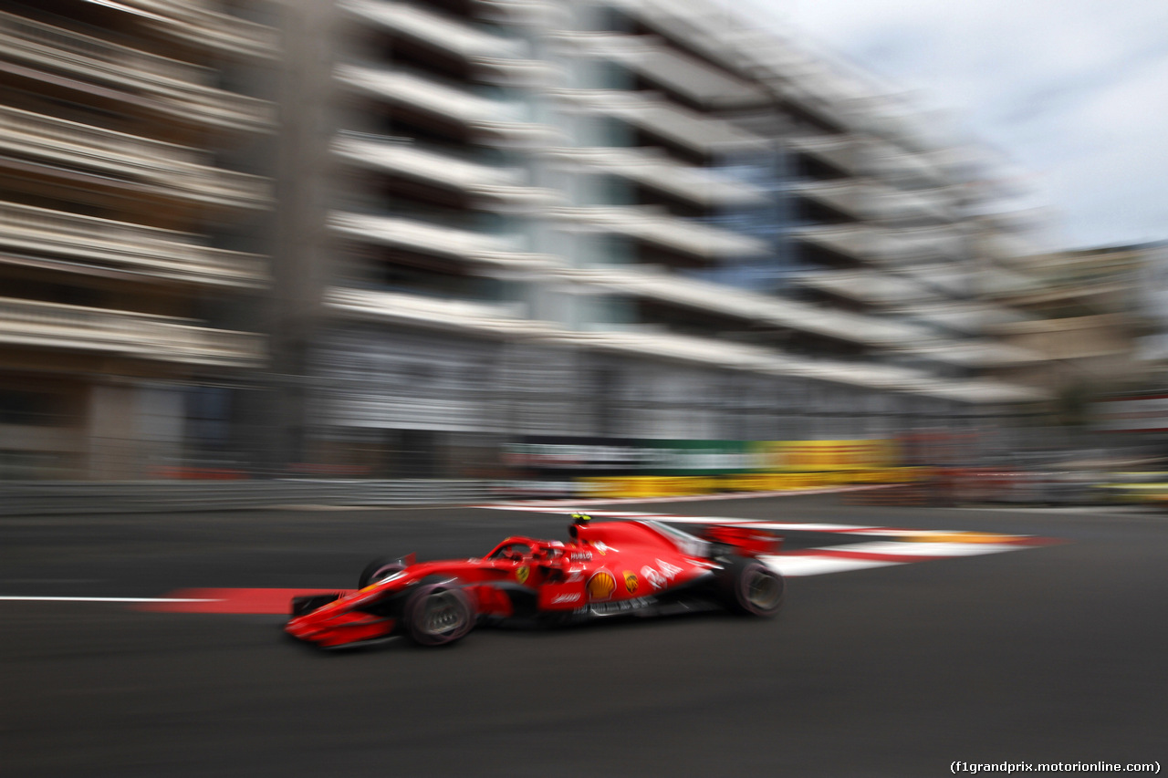 GP MONACO, 24.05.2018 - Prove Libere 1, Kimi Raikkonen (FIN) Ferrari SF71H