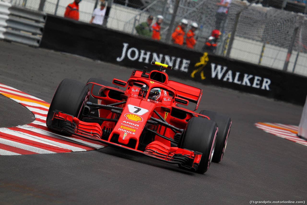 GP MONACO, 24.05.2018 - Prove Libere 1, Kimi Raikkonen (FIN) Ferrari SF71H