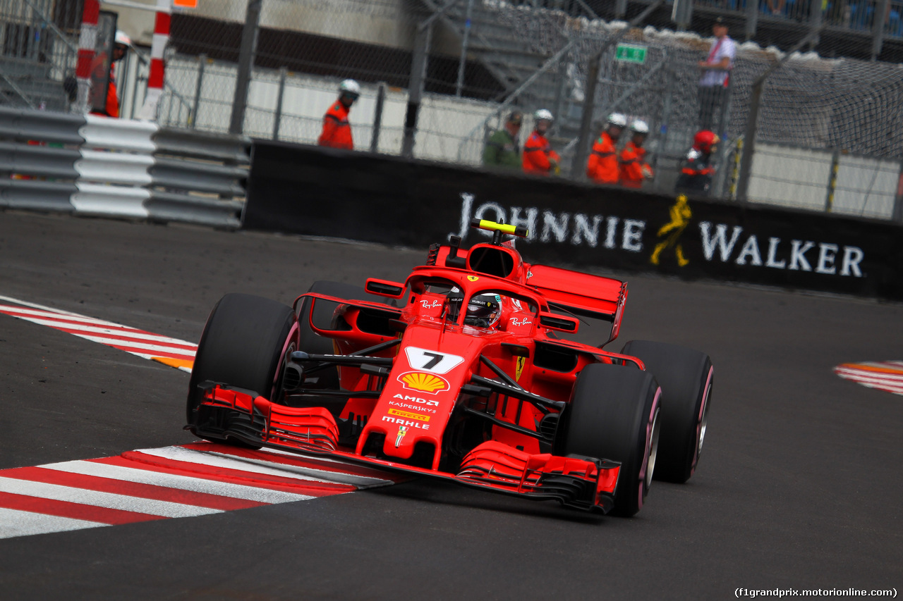 GP MONACO, 24.05.2018 - Prove Libere 1, Kimi Raikkonen (FIN) Ferrari SF71H