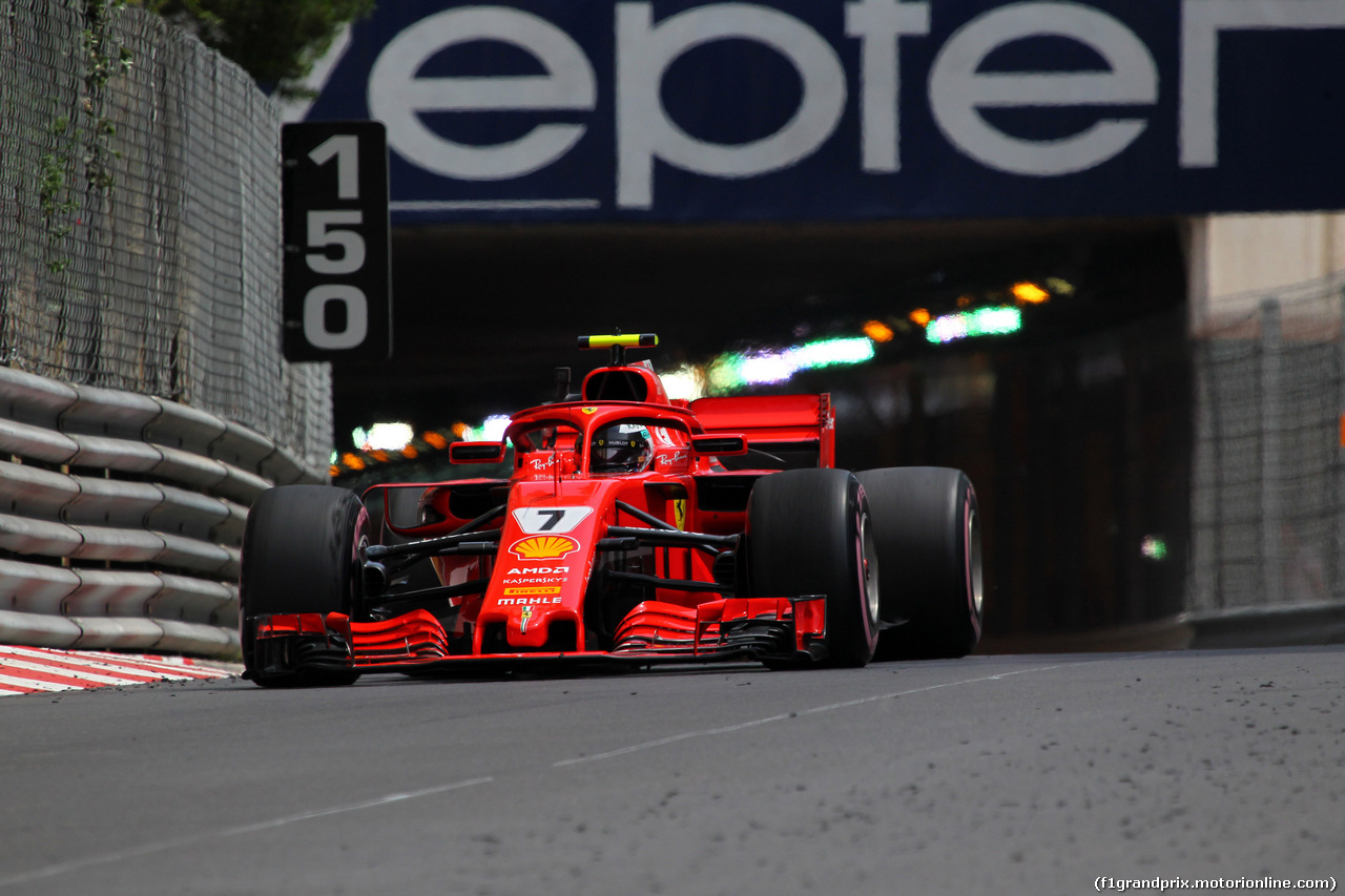 GP MONACO, 24.05.2018 - Prove Libere 1, Kimi Raikkonen (FIN) Ferrari SF71H