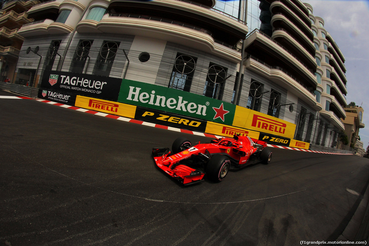 GP MONACO, 24.05.2018 - Prove Libere 1, Kimi Raikkonen (FIN) Ferrari SF71H