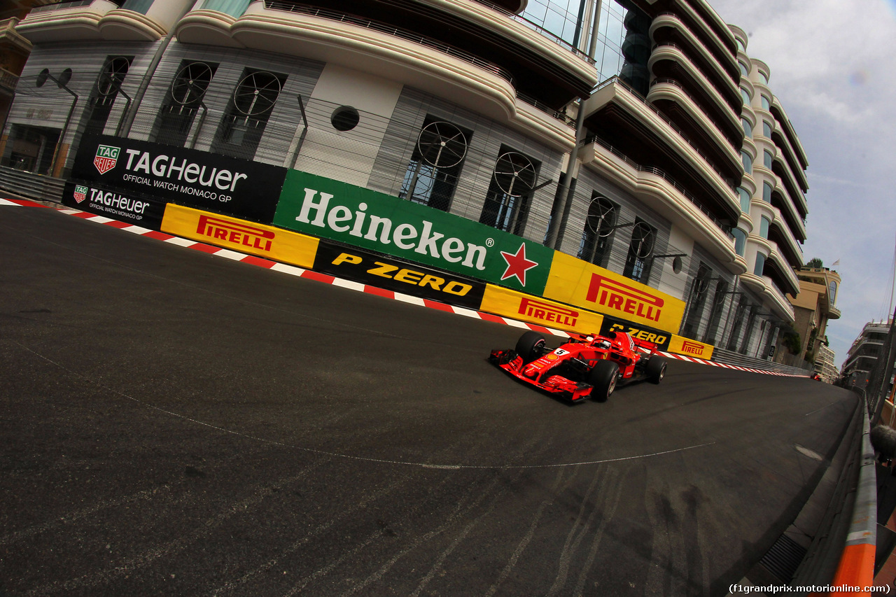 GP MONACO, 24.05.2018 - Prove Libere 1, Sebastian Vettel (GER) Ferrari SF71H