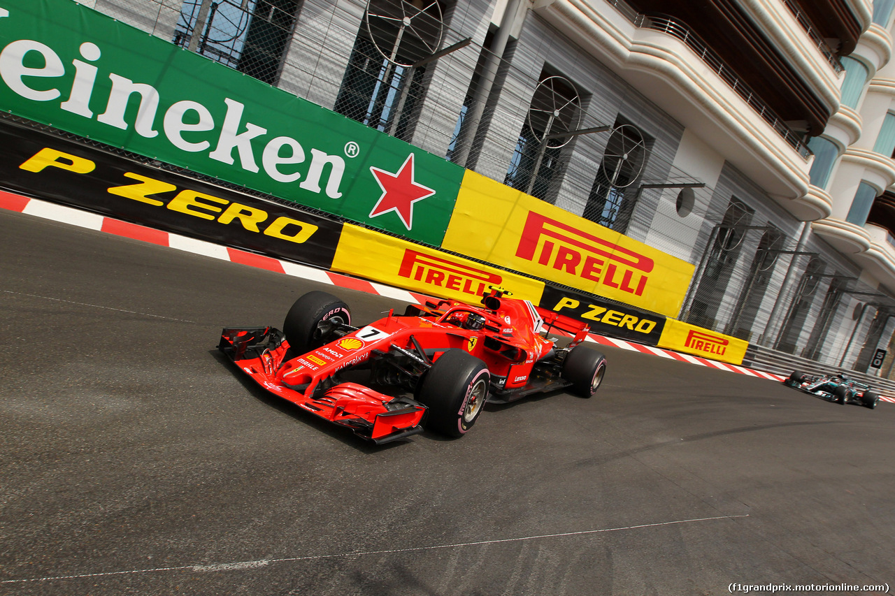 GP MONACO, 24.05.2018 - Prove Libere 1, Kimi Raikkonen (FIN) Ferrari SF71H