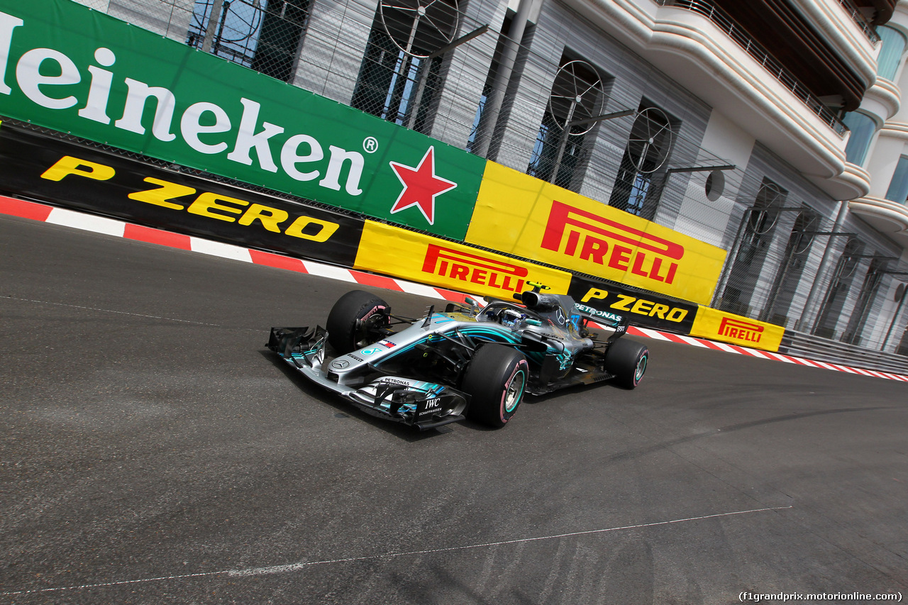 GP MONACO, 24.05.2018 - Prove Libere 1, Valtteri Bottas (FIN) Mercedes AMG F1 W09