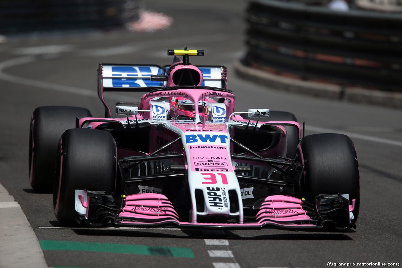 GP MONACO, 26.05.2018 - Prove Libere 3, Esteban Ocon (FRA) Sahara Force India F1 VJM11