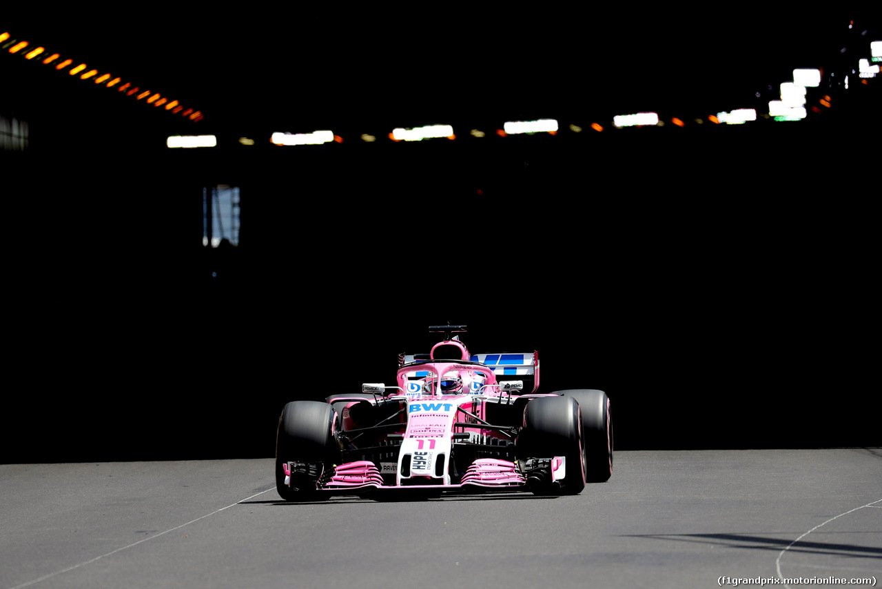 GP MONACO, 26.05.2018 - Prove Libere 3, Sergio Perez (MEX) Sahara Force India F1 VJM011