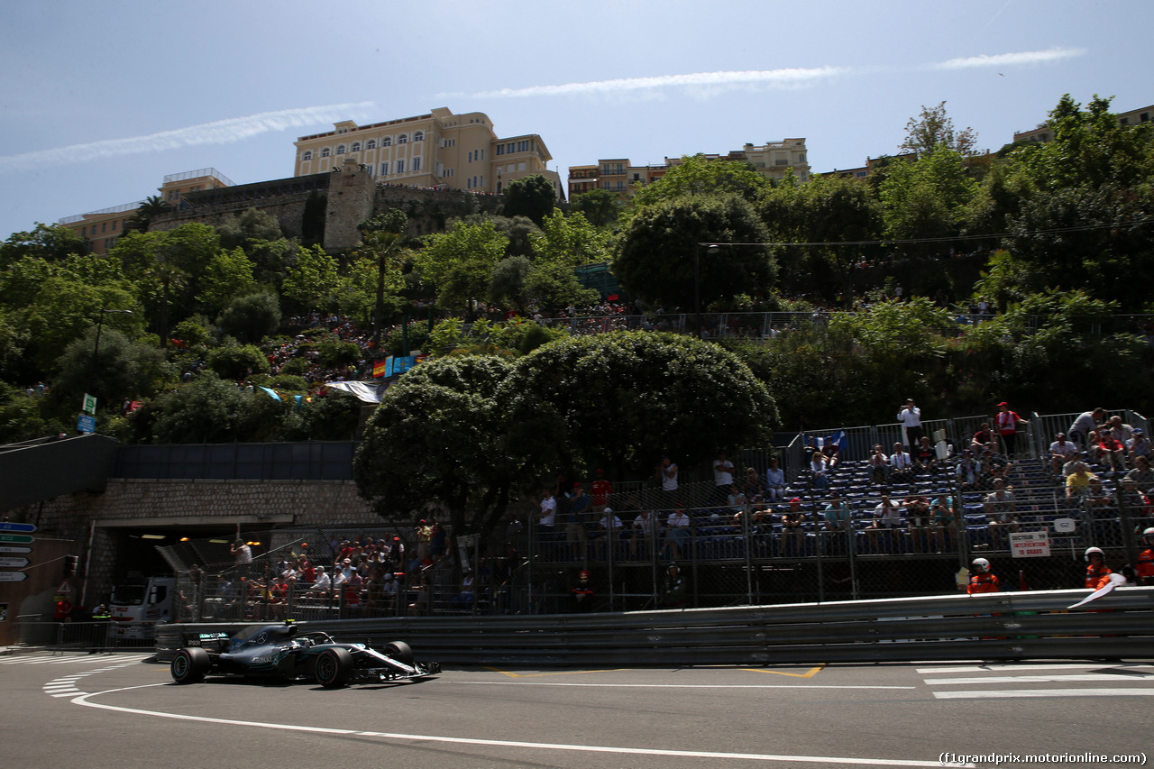 GP MONACO, 26.05.2018 - Prove Libere 3, Valtteri Bottas (FIN) Mercedes AMG F1 W09