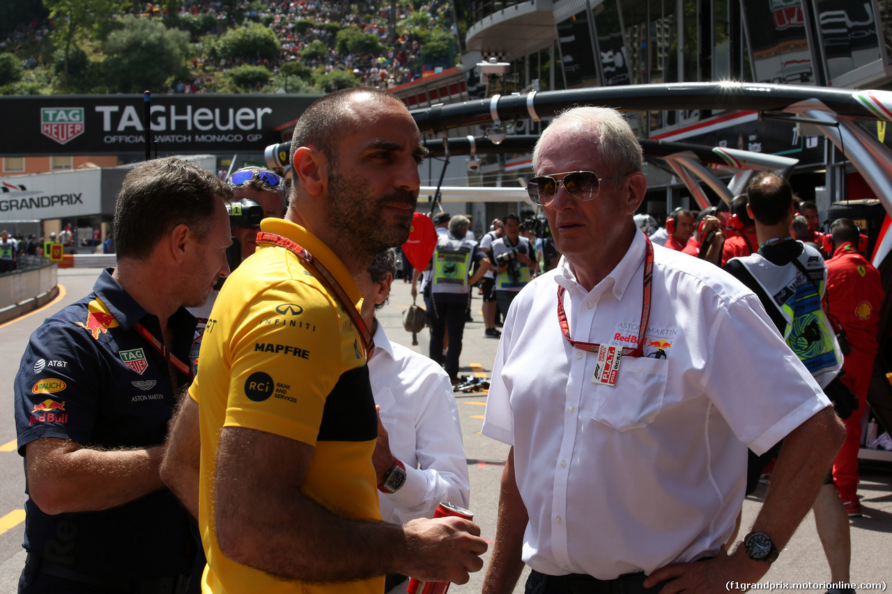 GP MONACO, 26.05.2018 - Prove Libere 3, Cyril Abiteboul (FRA) Renault Sport F1 Managing Director e Helmut Marko (AUT), Red Bull Racing, Red Bull Advisor