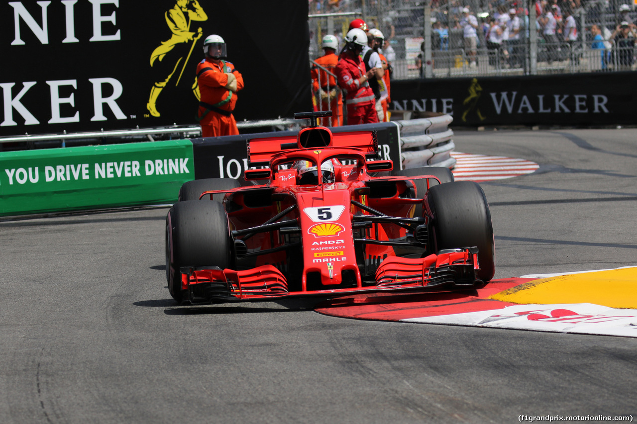 GP MONACO, 26.05.2018 - Prove Libere 3, Sebastian Vettel (GER) Ferrari SF71H