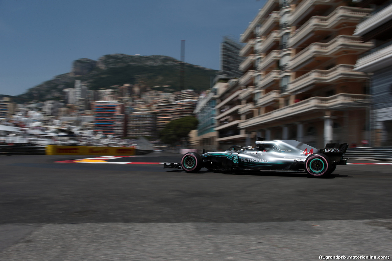 GP MONACO, 26.05.2018 - Prove Libere 3, Lewis Hamilton (GBR) Mercedes AMG F1 W09